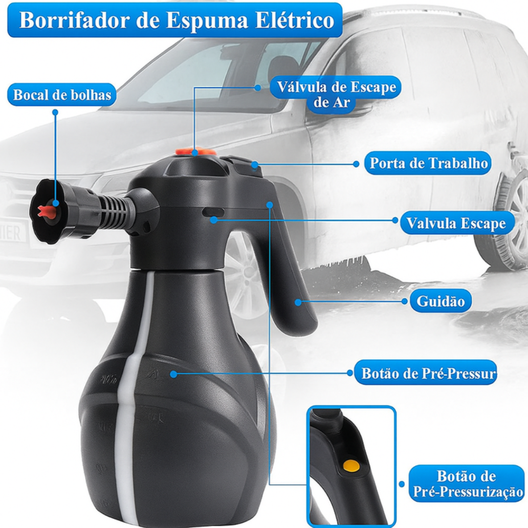 Pulverizador elétrico de espuma 2L 12000RPM