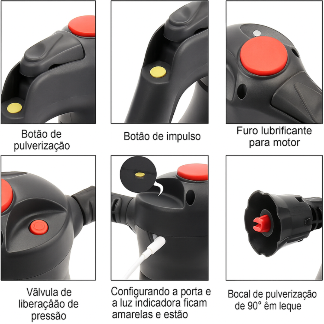 Pulverizador elétrico de espuma 2L 12000RPM